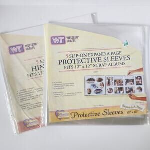 New! Westrim Crafts 5 Sheets 12" x 12" Refill Expand-A-Page + Sleeves Scrapbook
